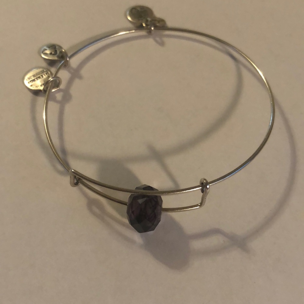 Alex and ani single purple bead